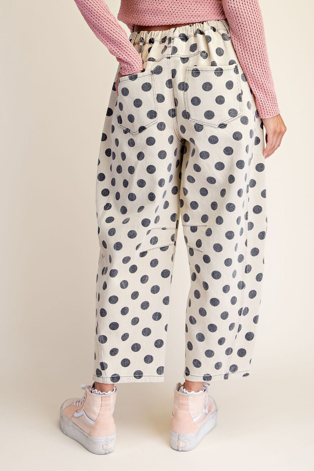 Curvy Dot Your Way Barrel Pants By Easel
