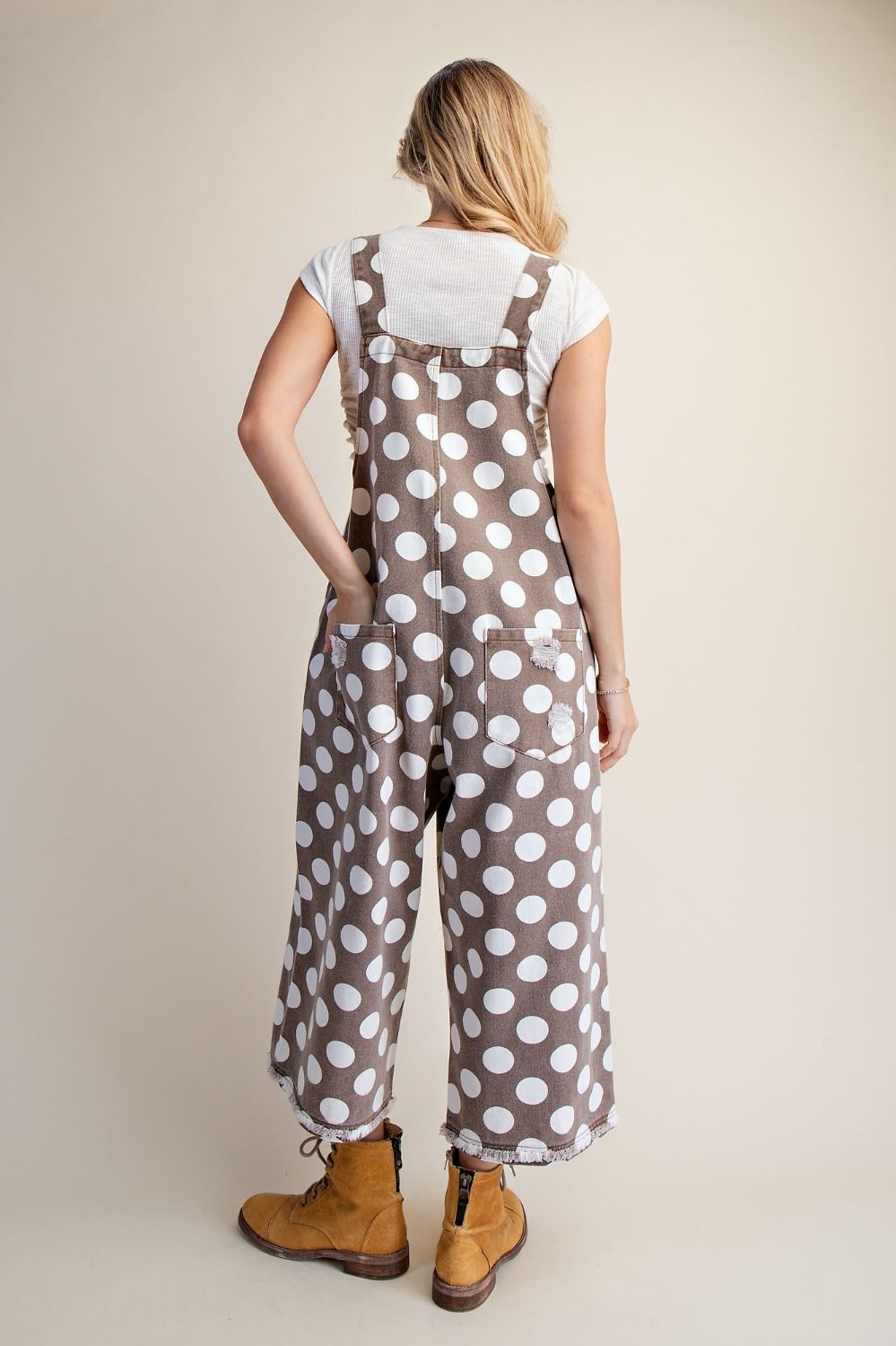 Cocoa Dot Darling Overalls By Easel