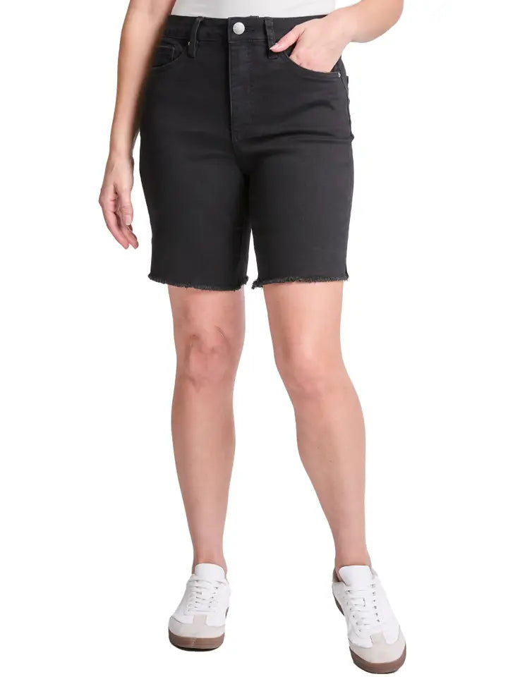 Midnight Sculpt Long Denim Shorts By RFM