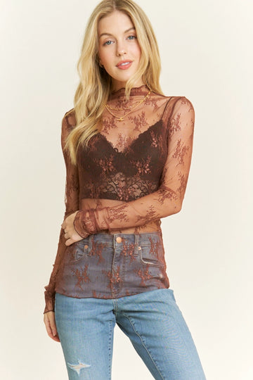 Lace Whisper Mesh Top