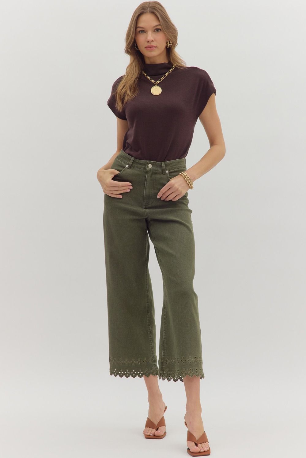 High Waist Ankle Length Pants by Entro