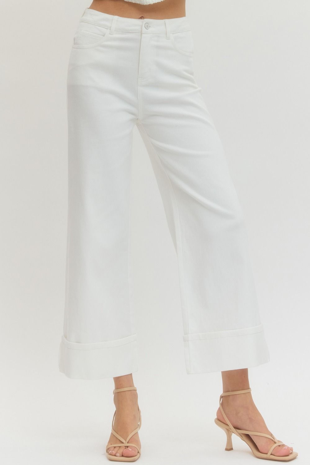 The Essential White Wide-Leg Pants By Entro