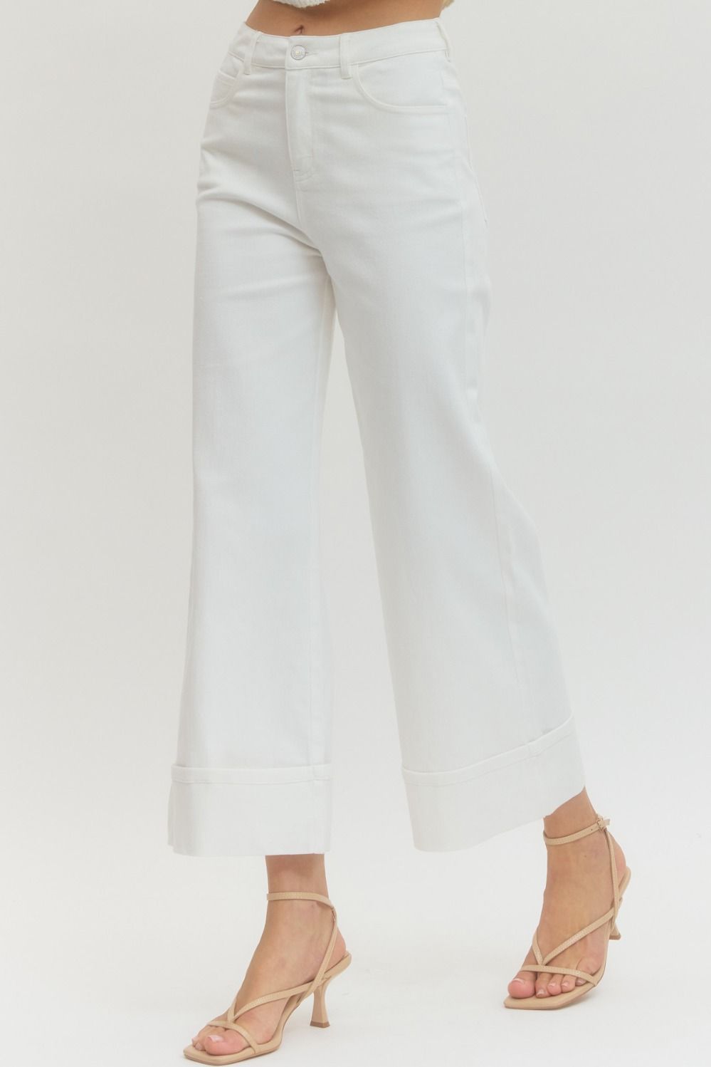 The Essential White Wide-Leg Pants By Entro