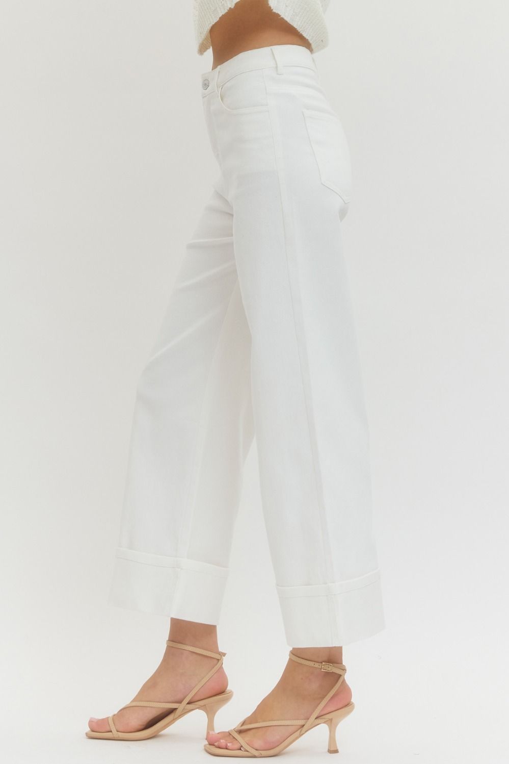 The Essential White Wide-Leg Pants By Entro