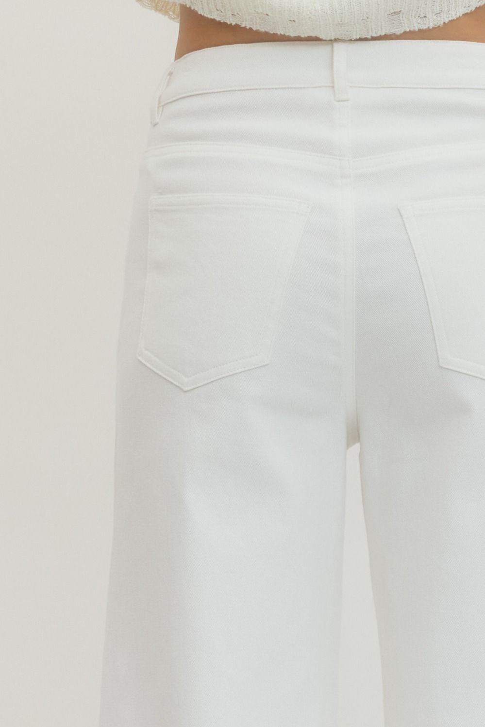 The Essential White Wide-Leg Pants By Entro