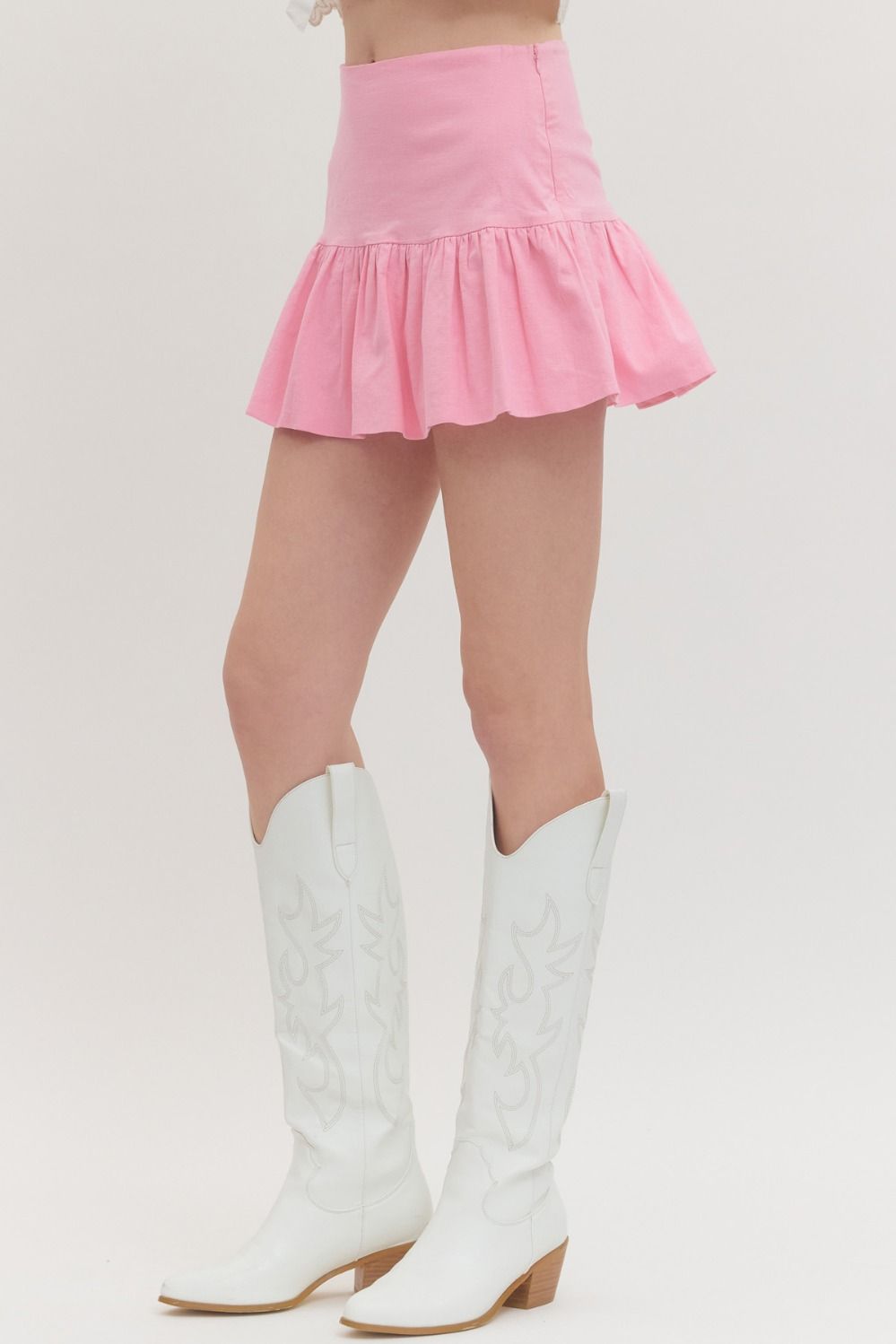 Blushing Belle Ruffle Hem Skort By Entro