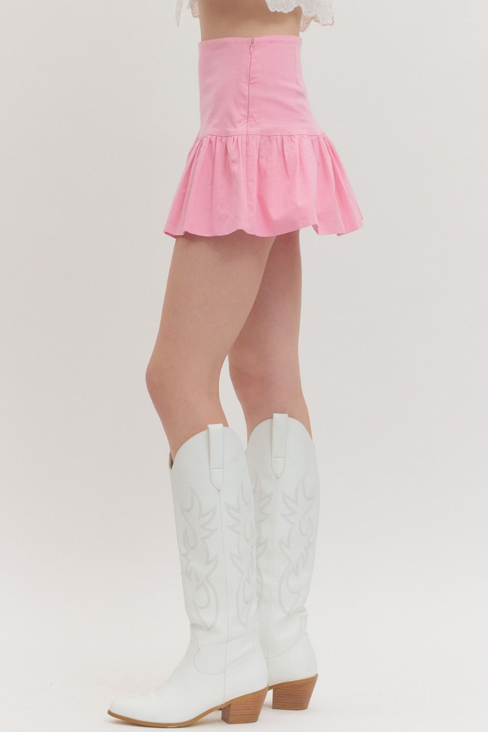 Blushing Belle Ruffle Hem Skort By Entro