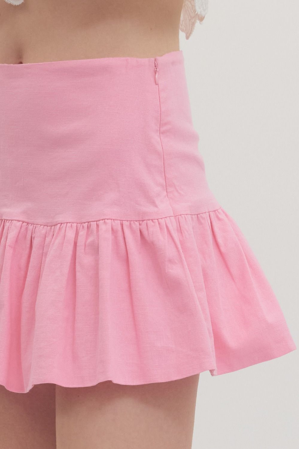 Blushing Belle Ruffle Hem Skort By Entro