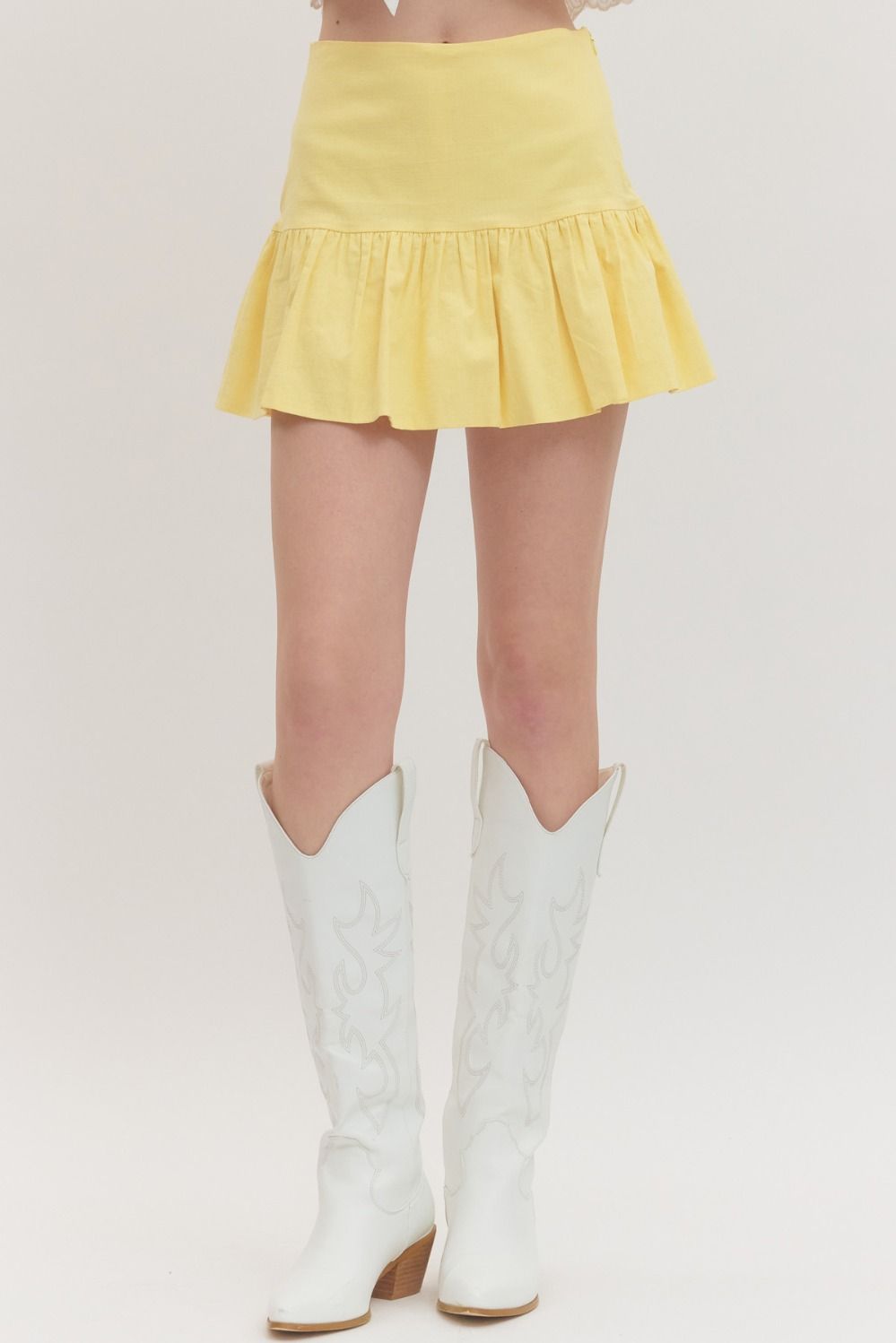 Blushing Belle Ruffle Hem Skort By Entro