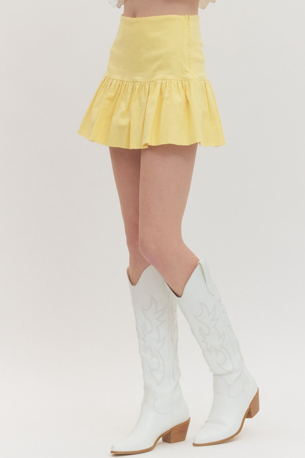 Blushing Belle Ruffle Hem Skort By Entro