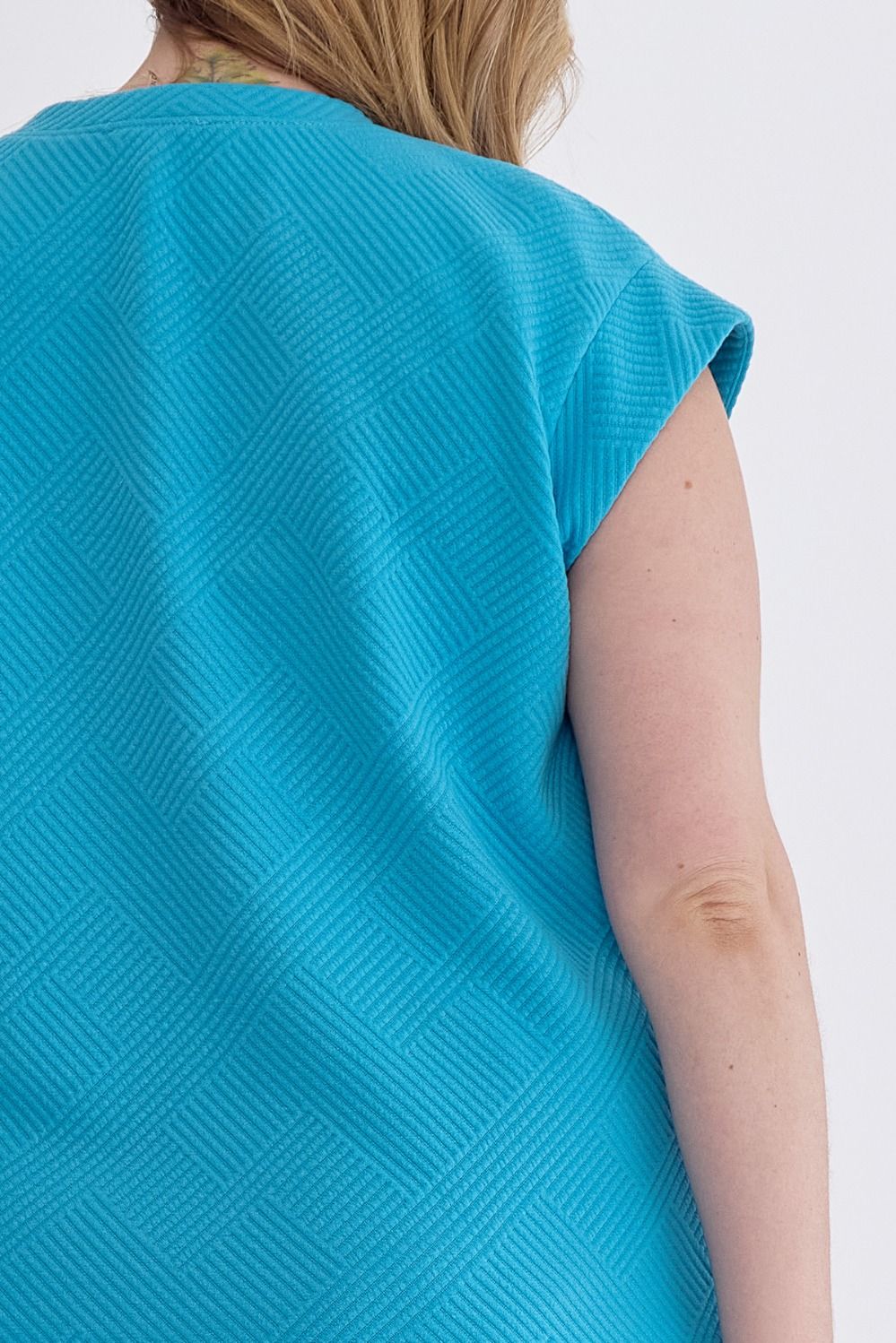 CURVE True Blue Texture Mini Dress By Entro