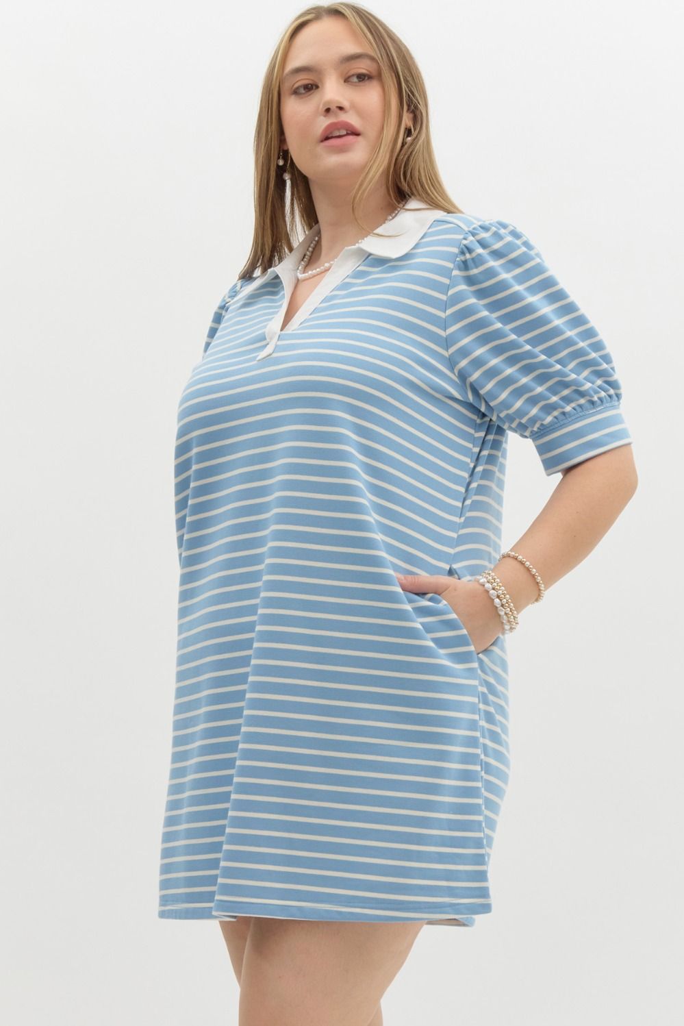 CURVE Harbor Day Shirt Mini Dress By Entro