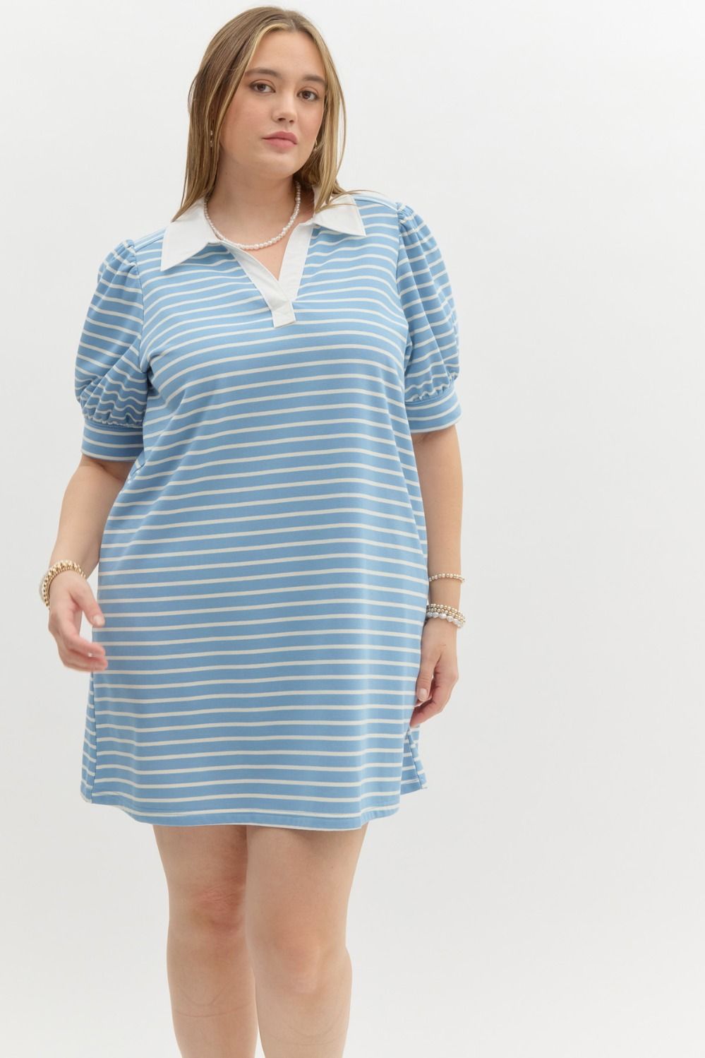 CURVE Harbor Day Shirt Mini Dress By Entro