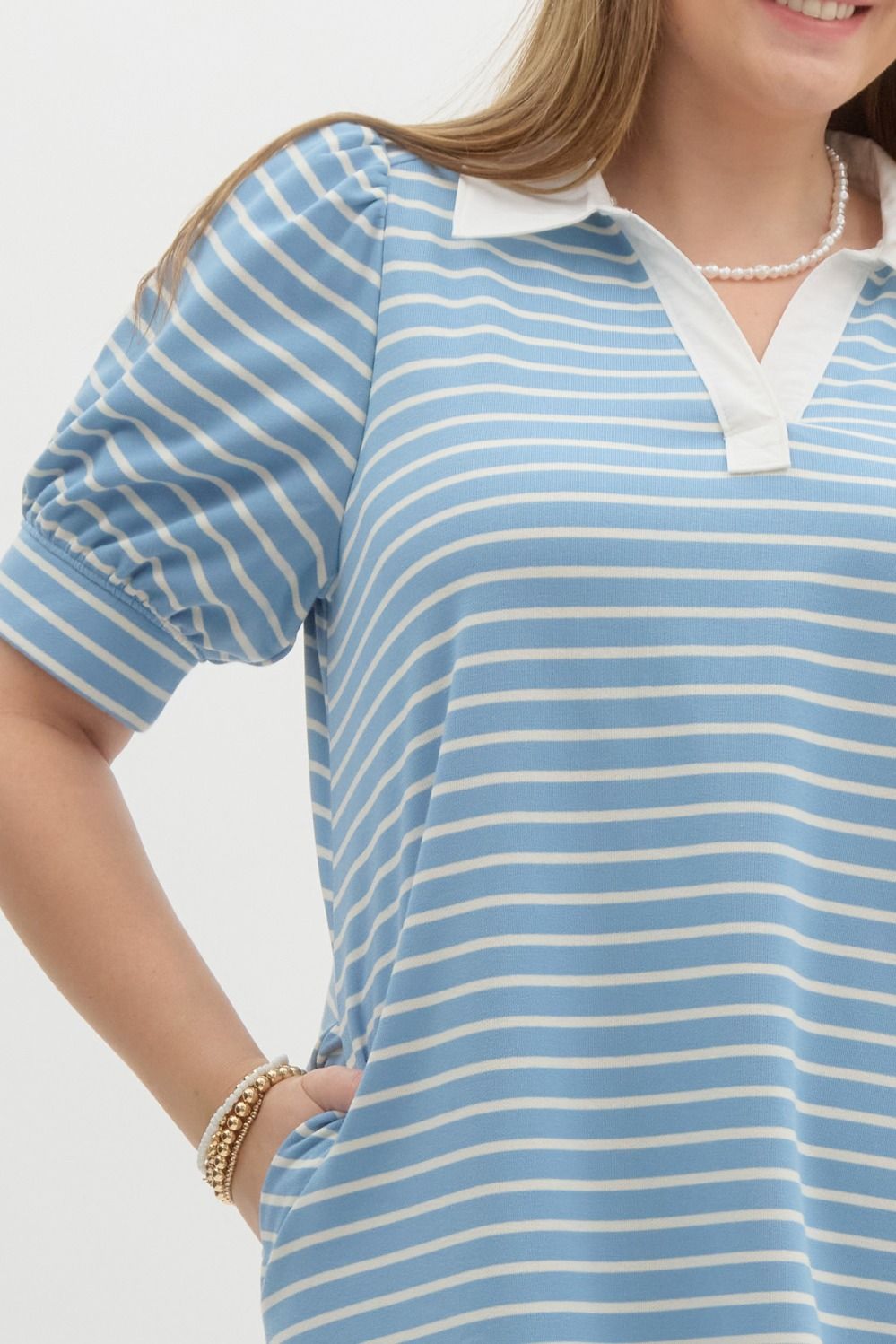 CURVE Harbor Day Shirt Mini Dress By Entro