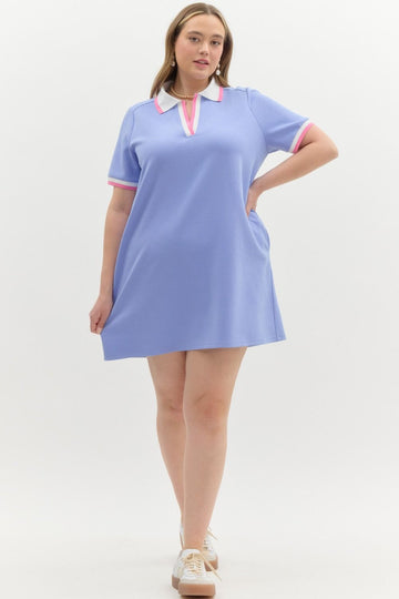 CURVE Periwinkle Perfect Polo Mini Dress By Entro