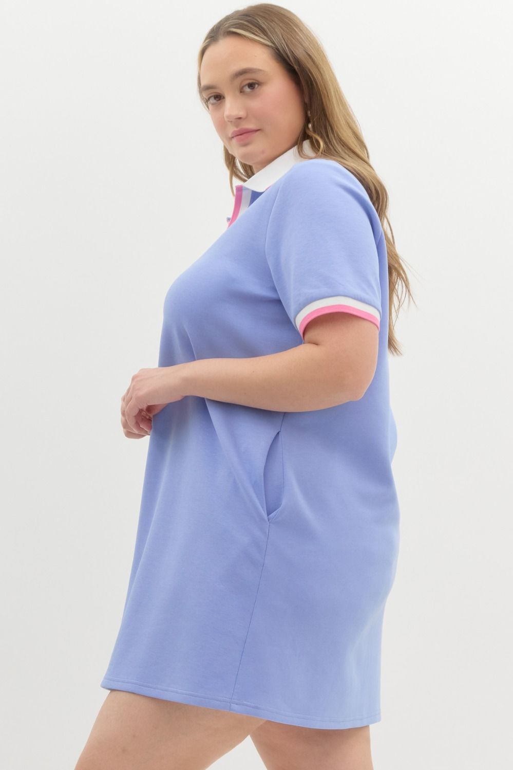 CURVE Periwinkle Perfect Polo Mini Dress By Entro
