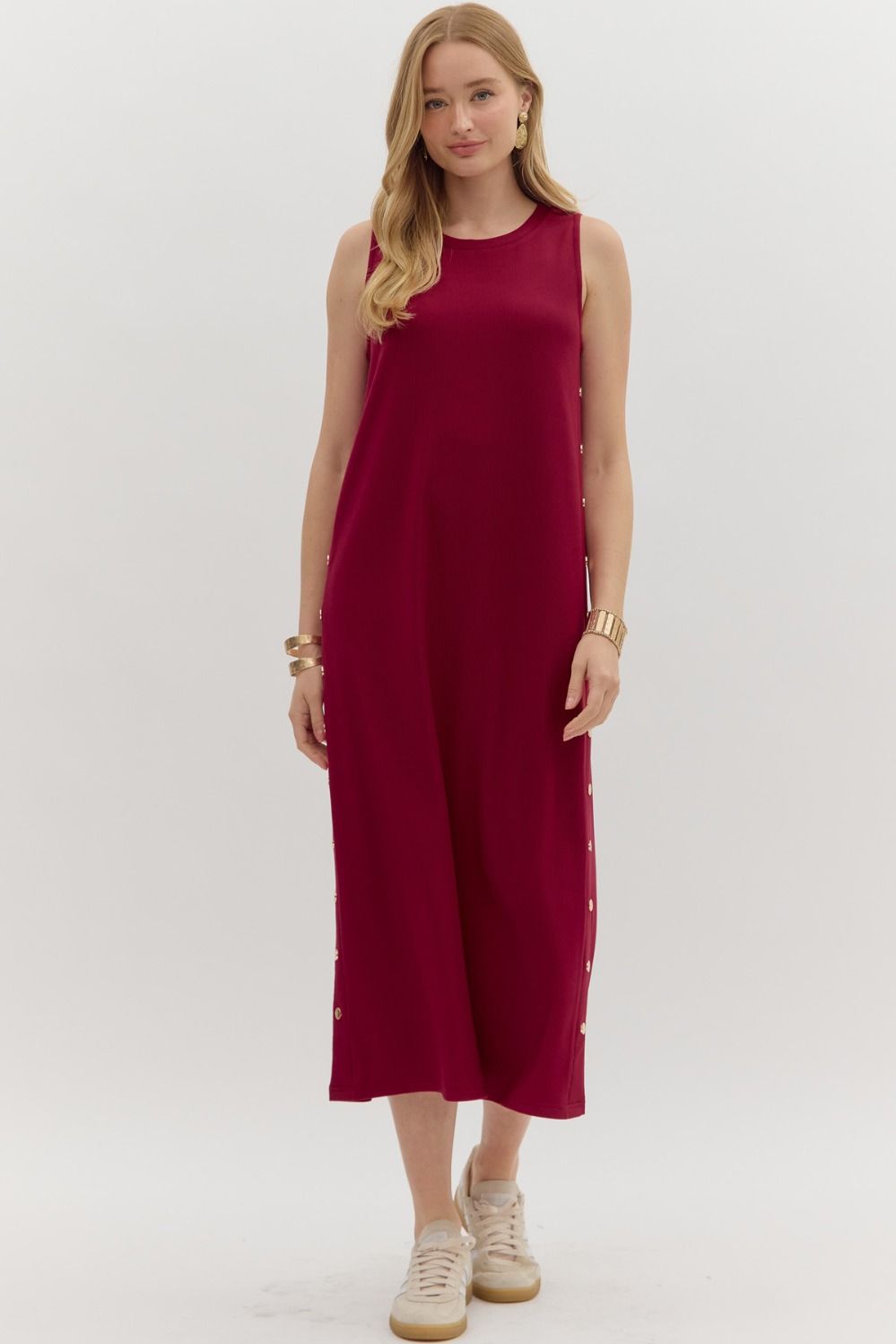 Ribbed Sleeveless Midi Dress By Entro – Sweet Mia's Boutique