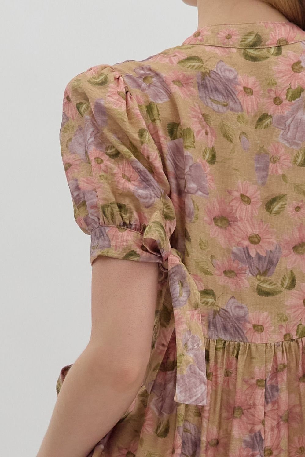 Vintage Floral Print Midi Dress By Entro