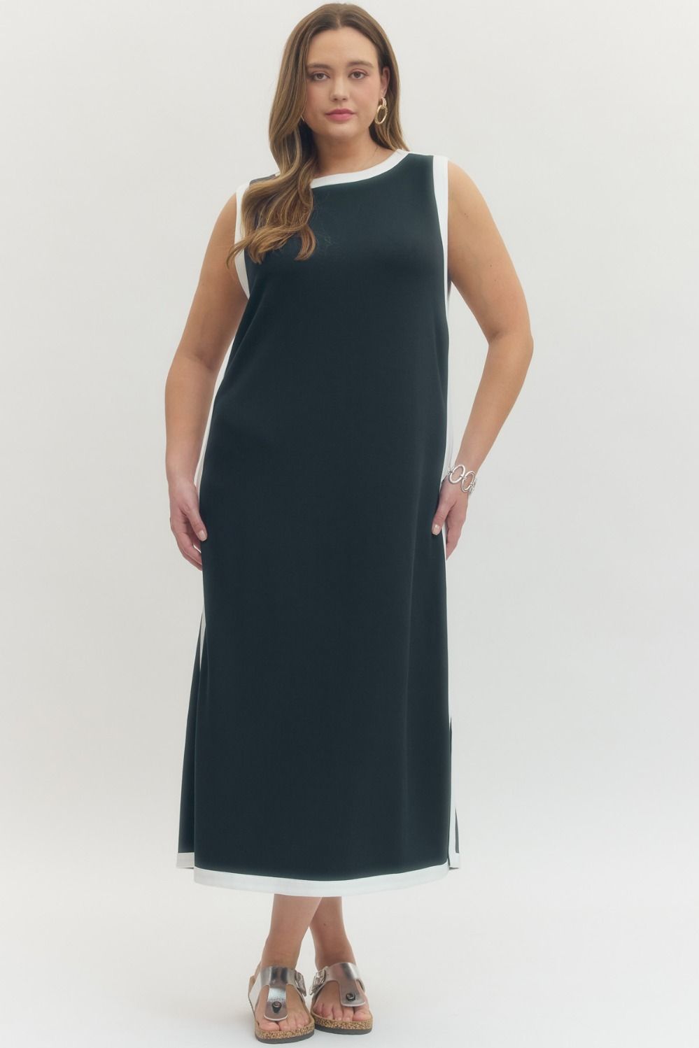 CURVE Navy Luxe Line Midi