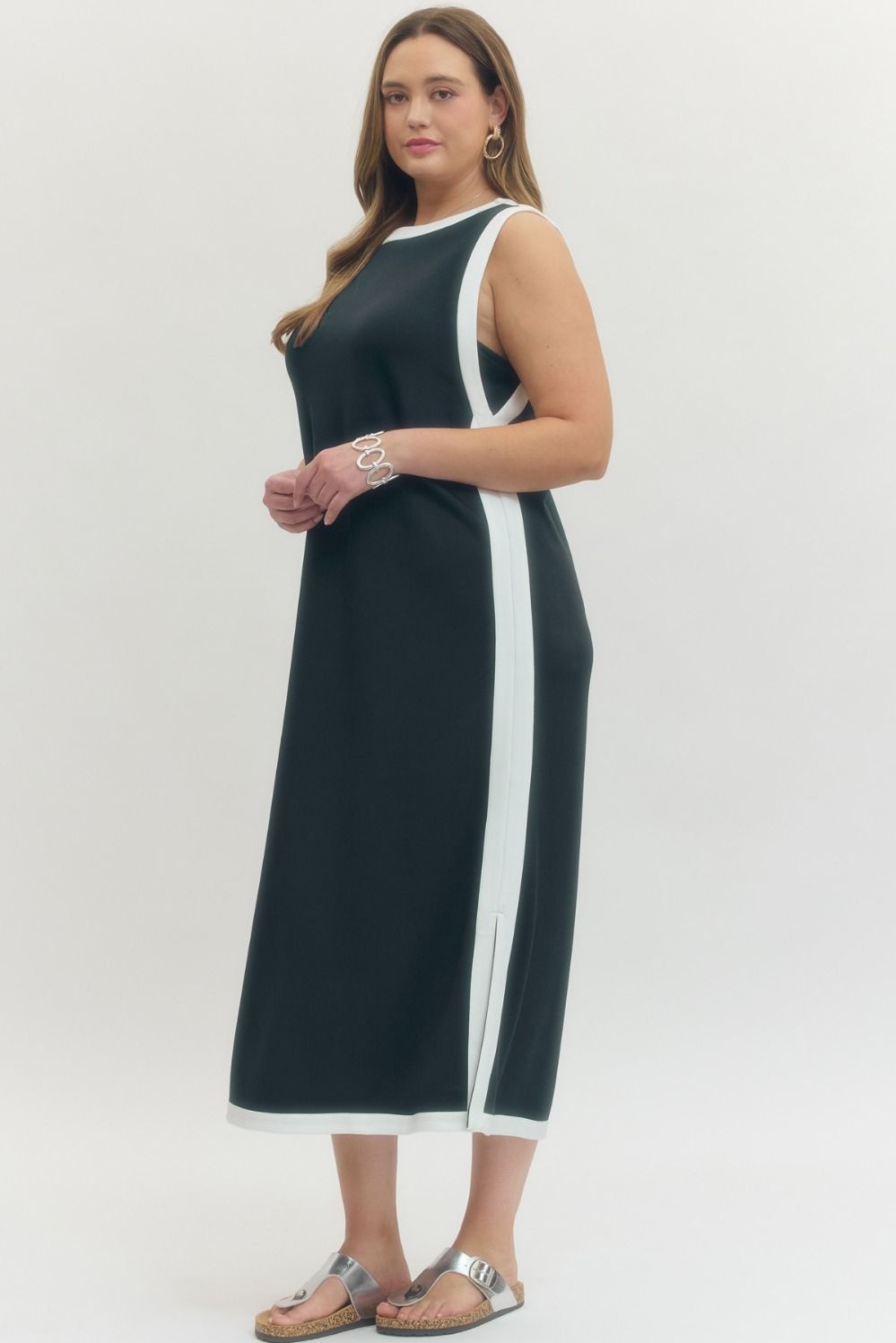 CURVE Navy Luxe Line Midi