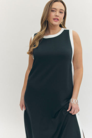 CURVE Navy Luxe Line Midi