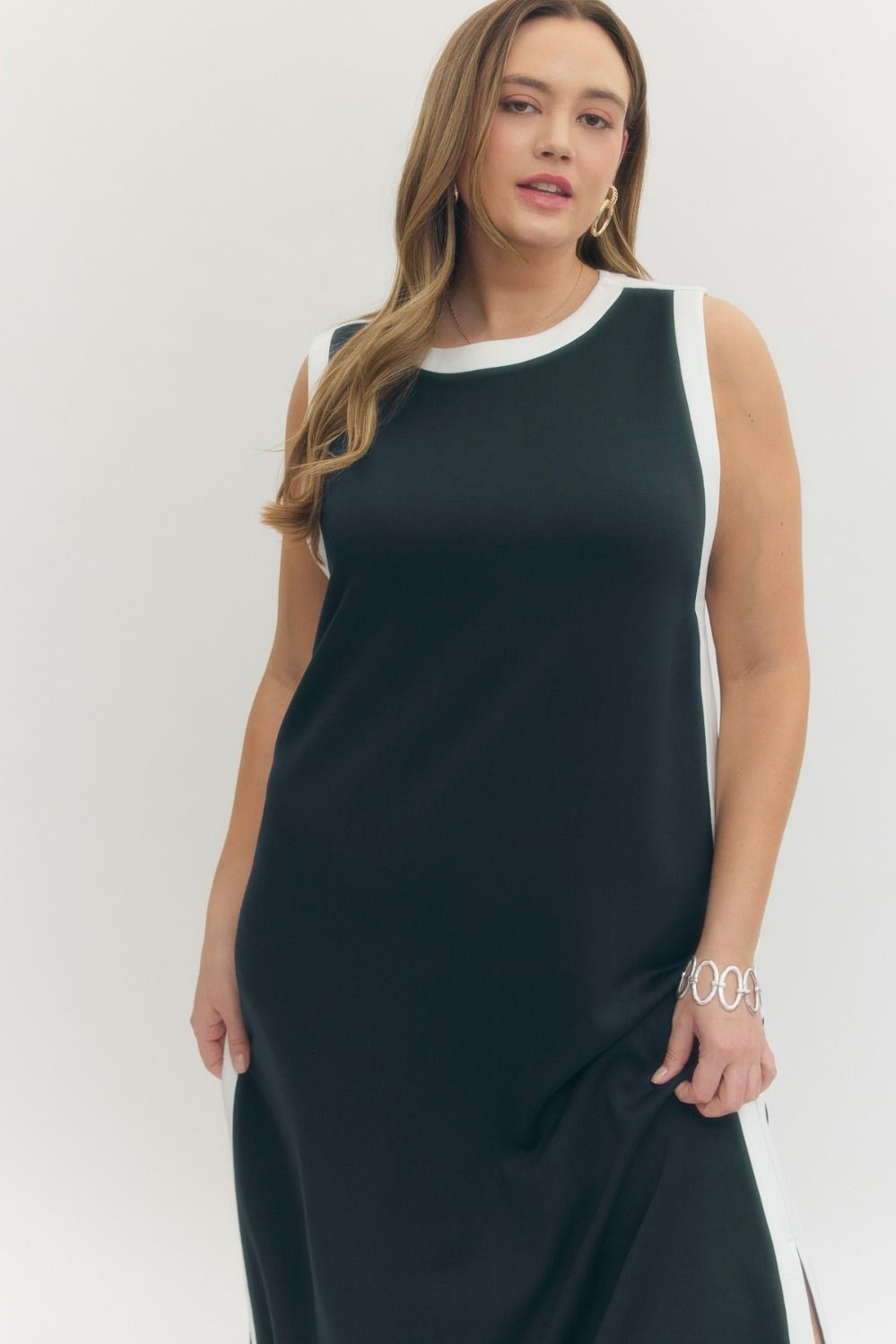 CURVE Navy Luxe Line Midi