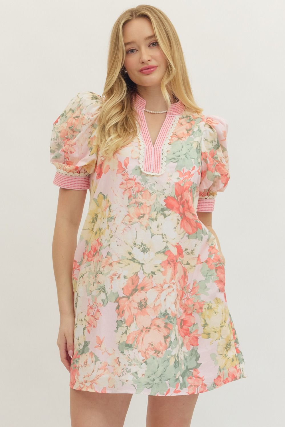 Southern Belle Blooms Mini Dress By Entro