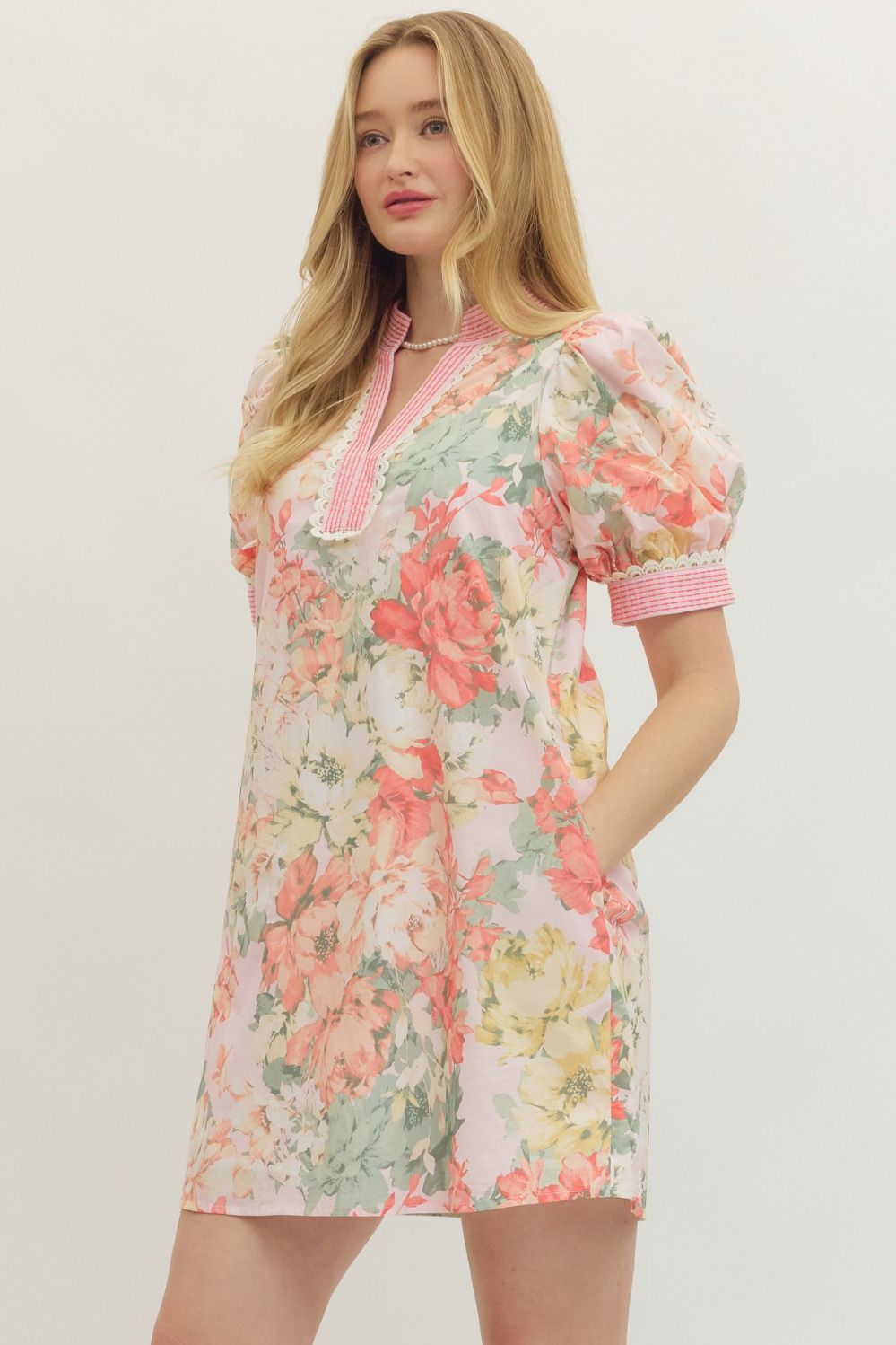 Southern Belle Blooms Mini Dress By Entro