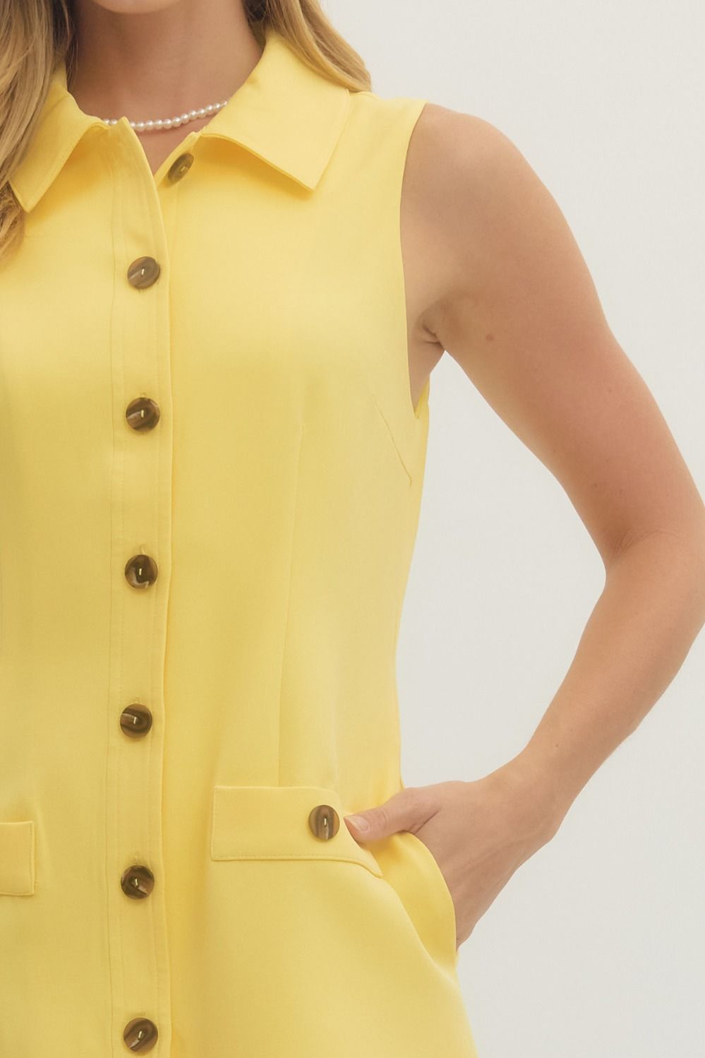 Morning Glow Button Front Dress By Entro