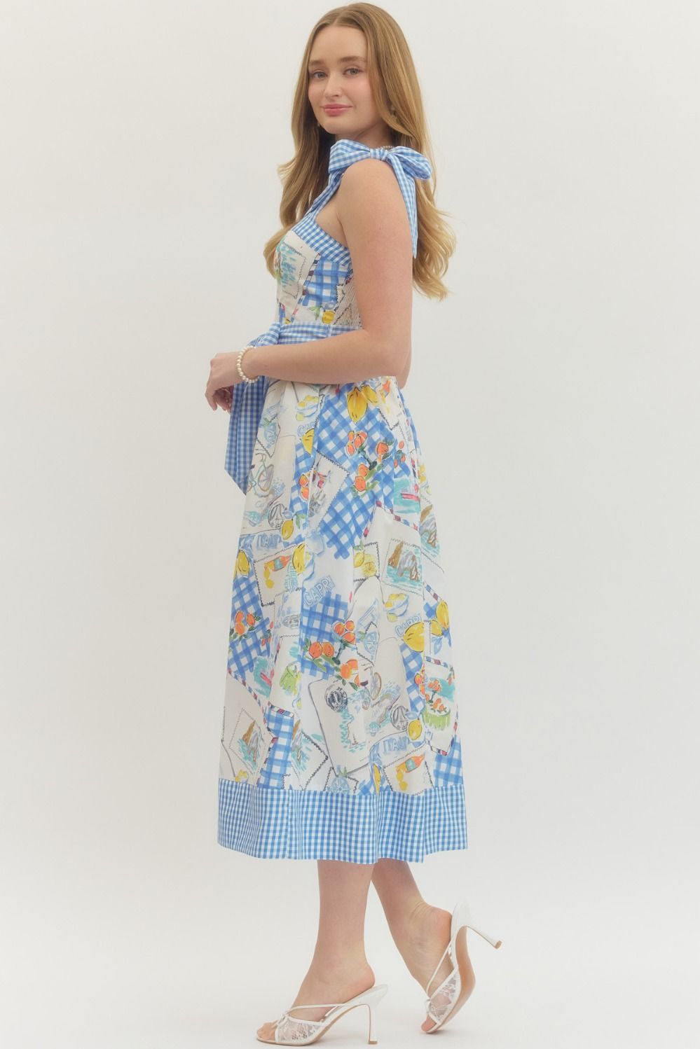 Capri Postcard Midi Dress By Entro