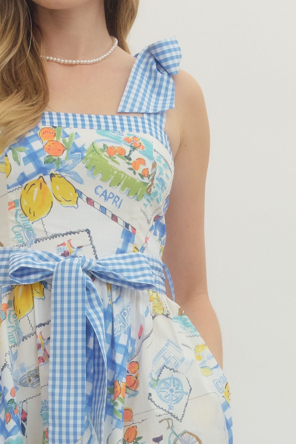 Capri Postcard Midi Dress By Entro
