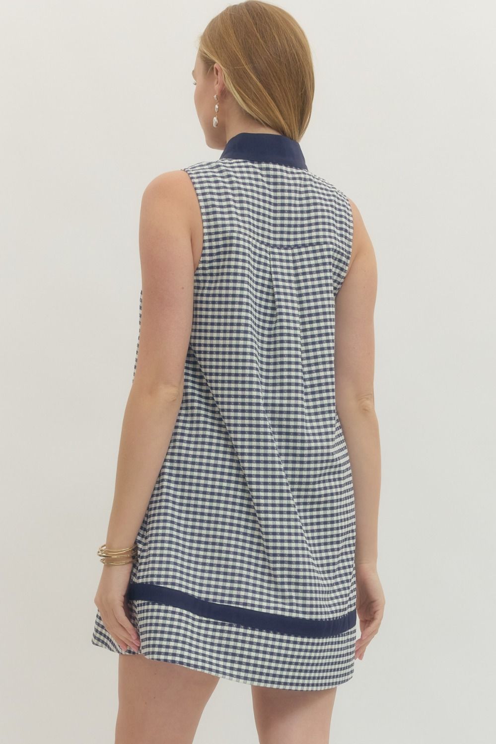 All-American Sweetheart Gingham Mini Dress By Entro
