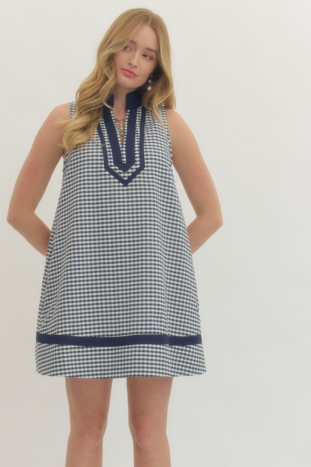 All-American Sweetheart Gingham Mini Dress By Entro