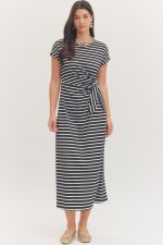 Boardwalk Babe Striped Dress By Entro