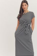Boardwalk Babe Striped Dress By Entro