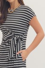 Boardwalk Babe Striped Dress By Entro