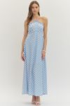 flowy blue summer dress outfit