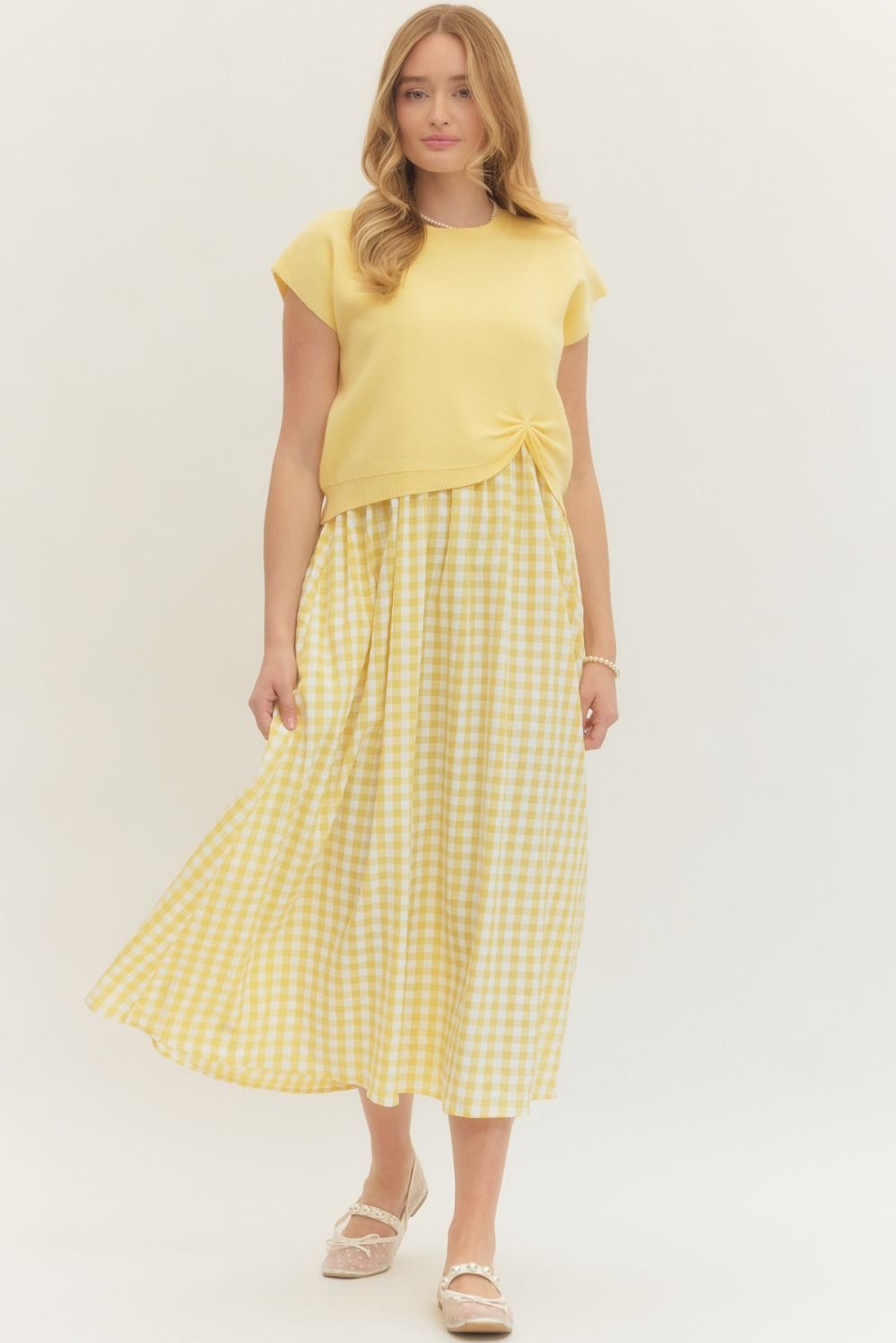 Sunshine Picnic Gingham Dress Set By Entro
