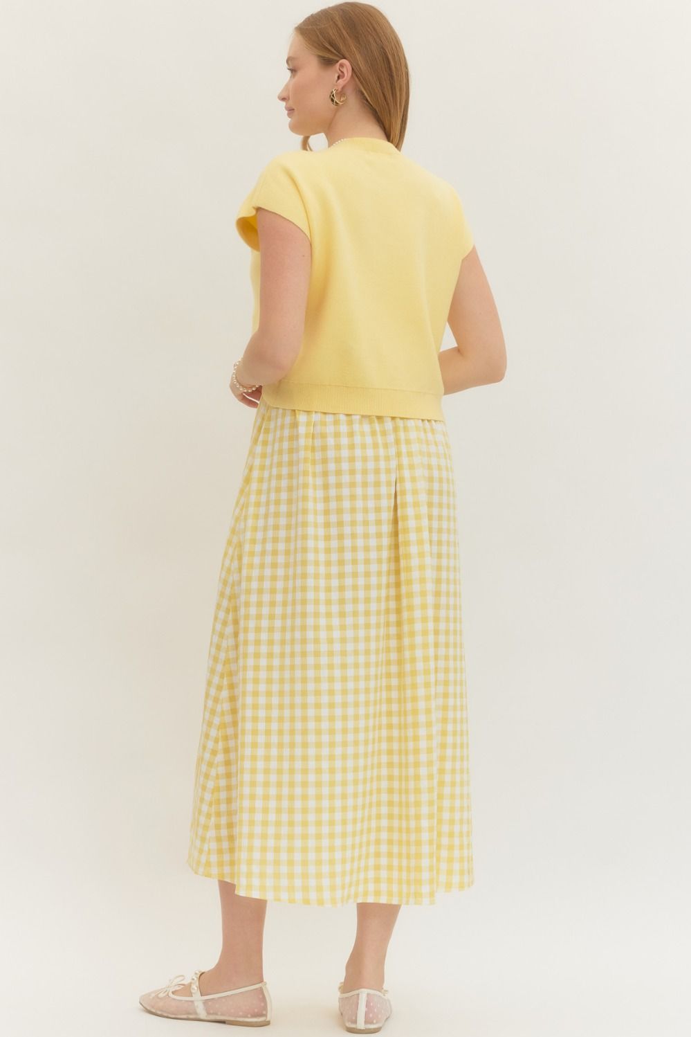 Sunshine Picnic Gingham Dress Set By Entro