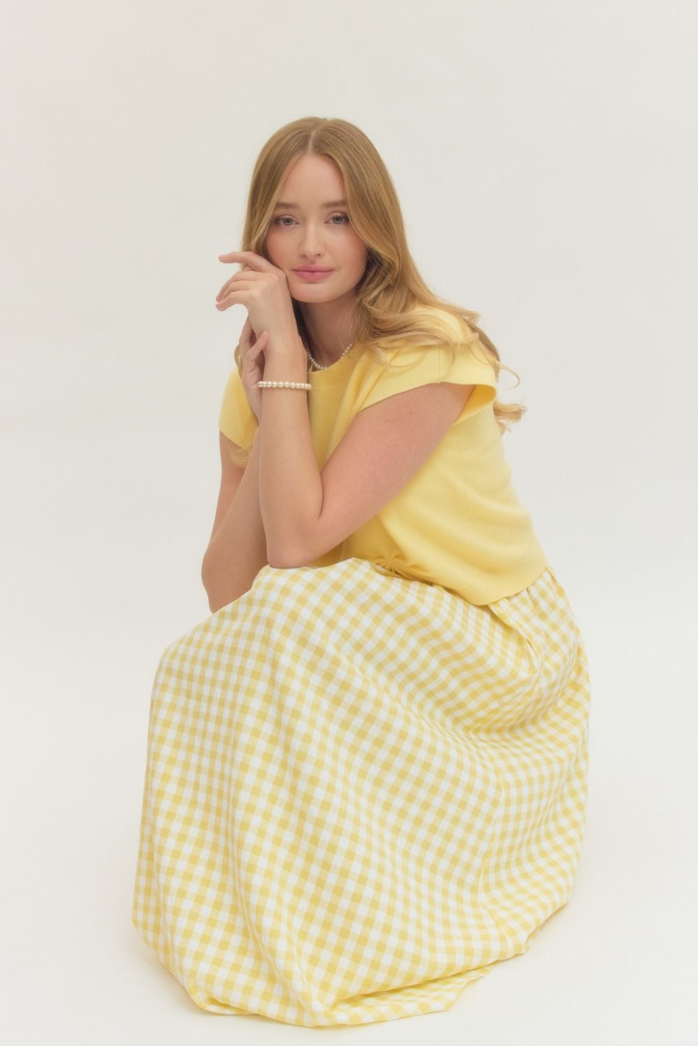 Sunshine Picnic Gingham Dress Set By Entro