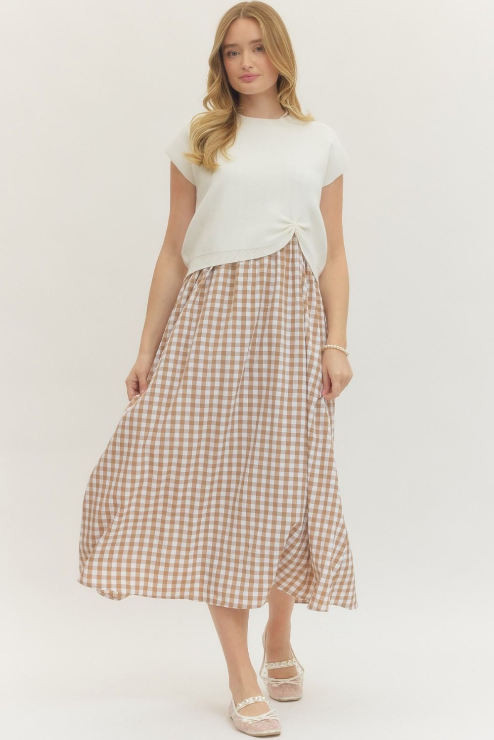 Sunshine Picnic Gingham Dress Set By Entro