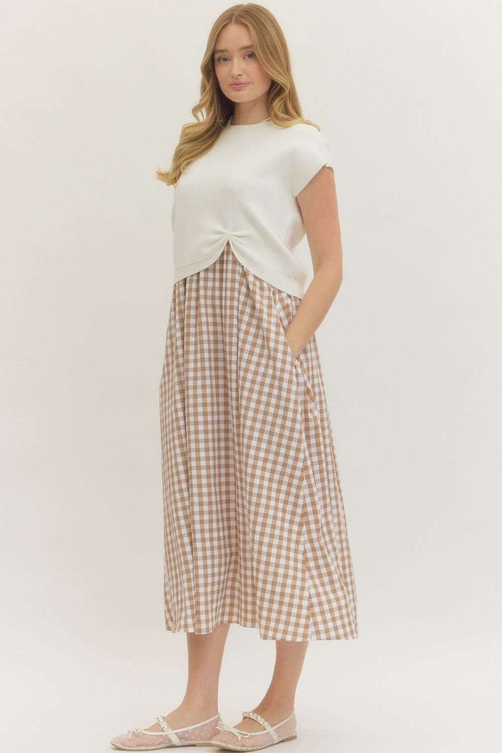Sunshine Picnic Gingham Dress Set By Entro
