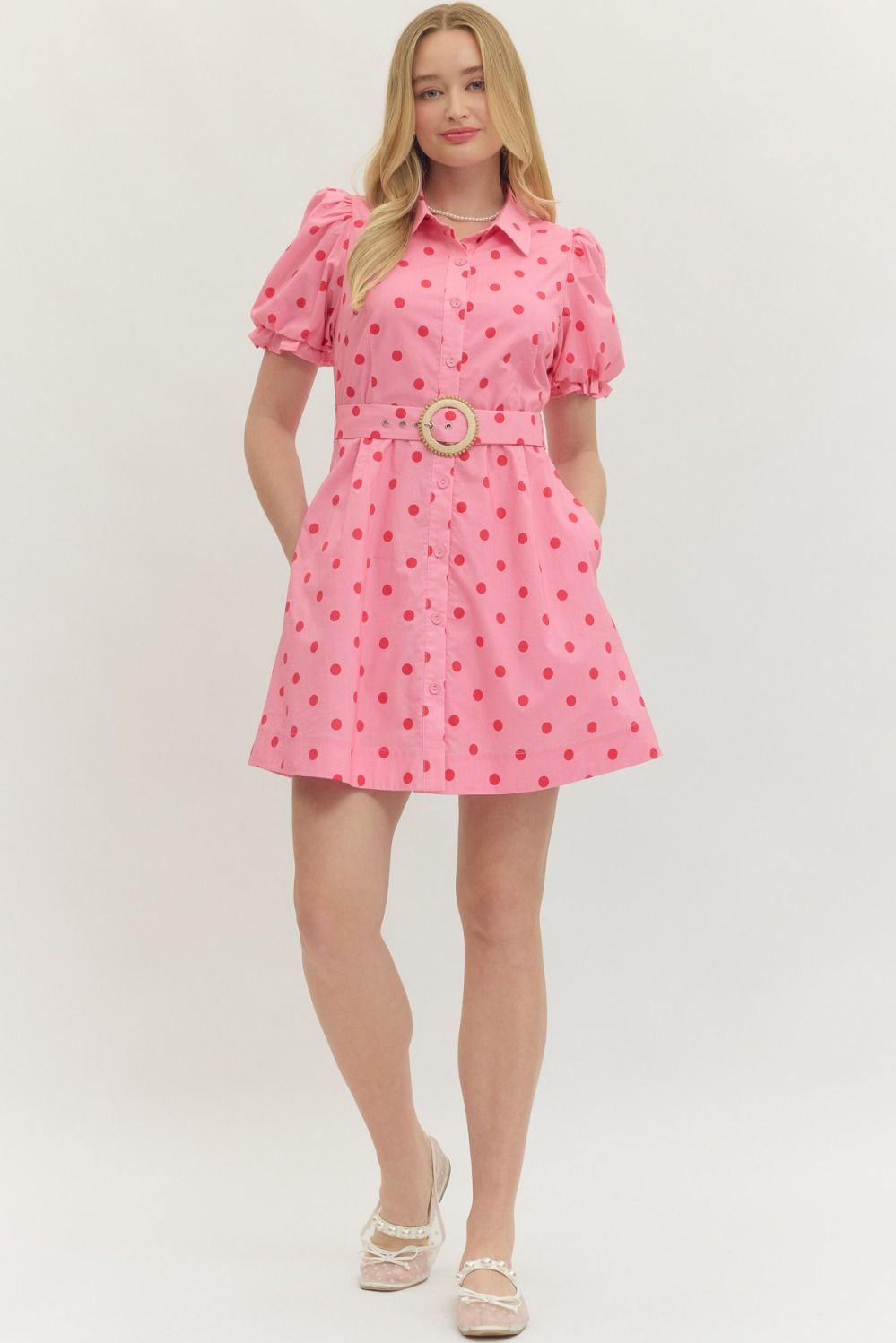 Sunny Side Polka Dress By Entro