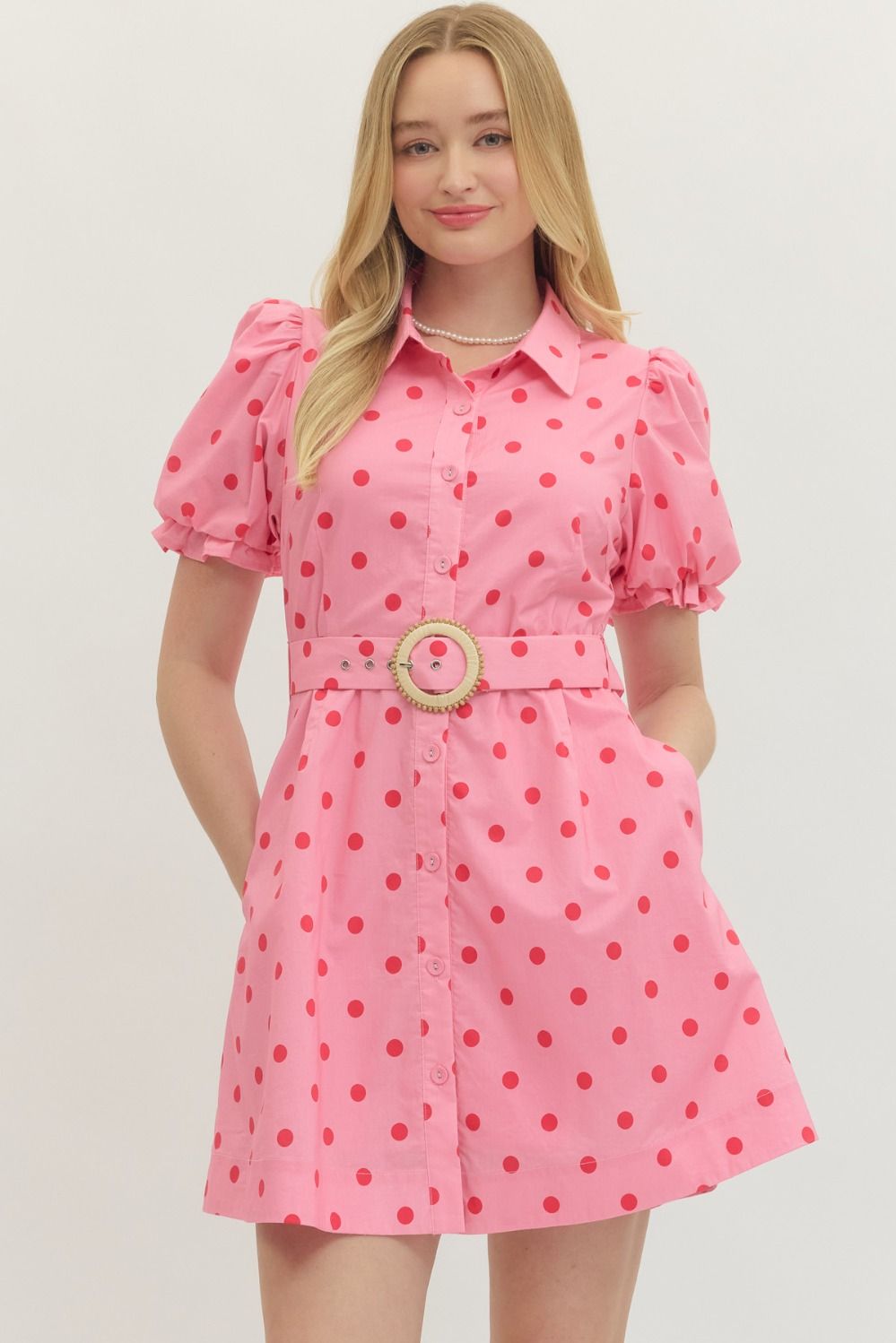 Sunny Side Polka Dress By Entro