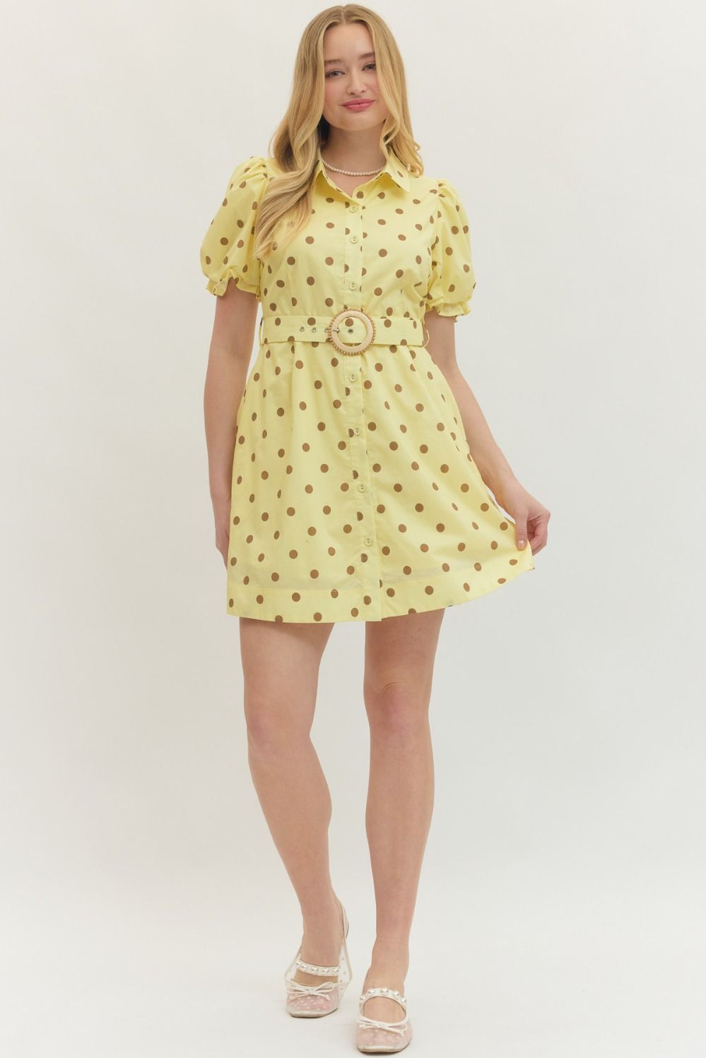 Sunny Side Polka Dress By Entro