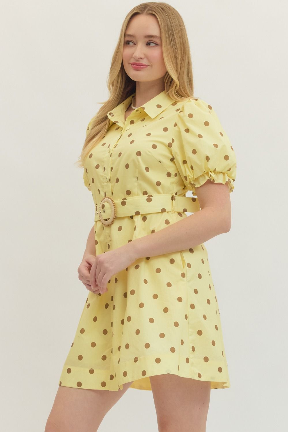 Sunny Side Polka Dress By Entro