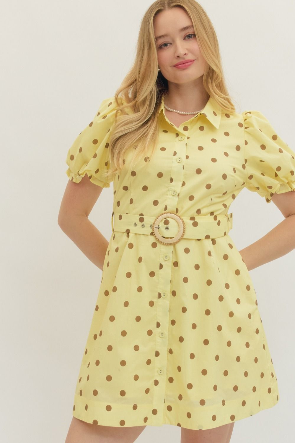 Sunny Side Polka Dress By Entro