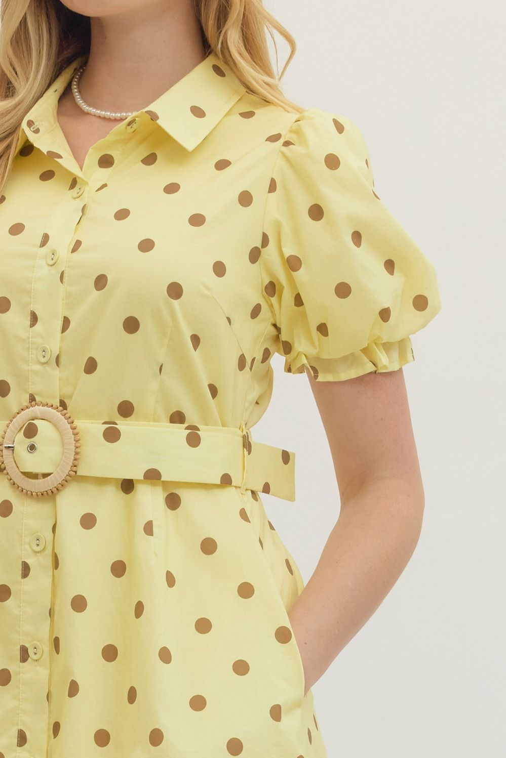 Sunny Side Polka Dress By Entro