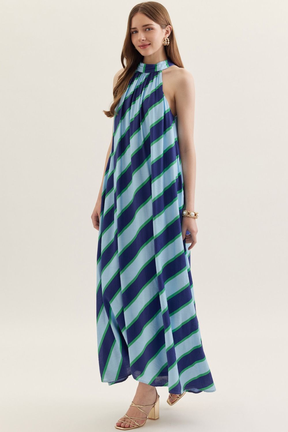 Coastal Current Maxi Dress By Entro