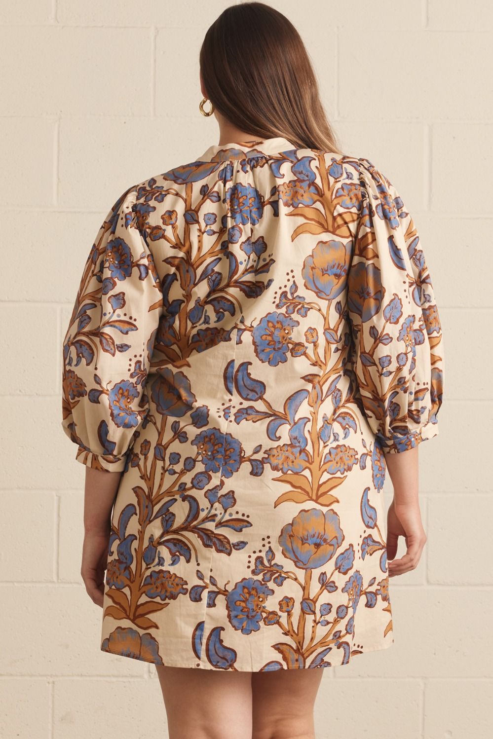 Honey Floral Puff Sleeve Dress – Plus Size